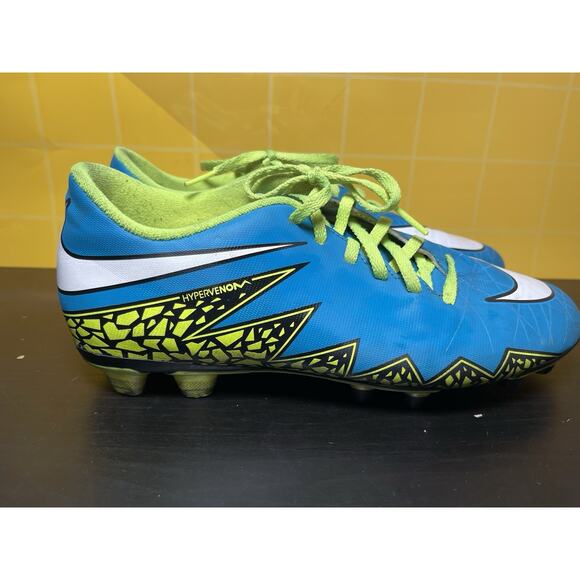 NIKE Hypervenom Phade II FG Blue Lagoon Soccer Cleats 744944-400 Women's Sz 10 - Picture 3 of 7